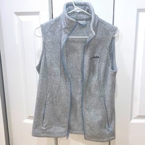 light gray columbia vest